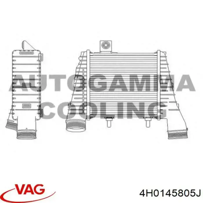 Система охолодження наддувочного повітря VAG 4H0145805M ціна, від 316.73 USD