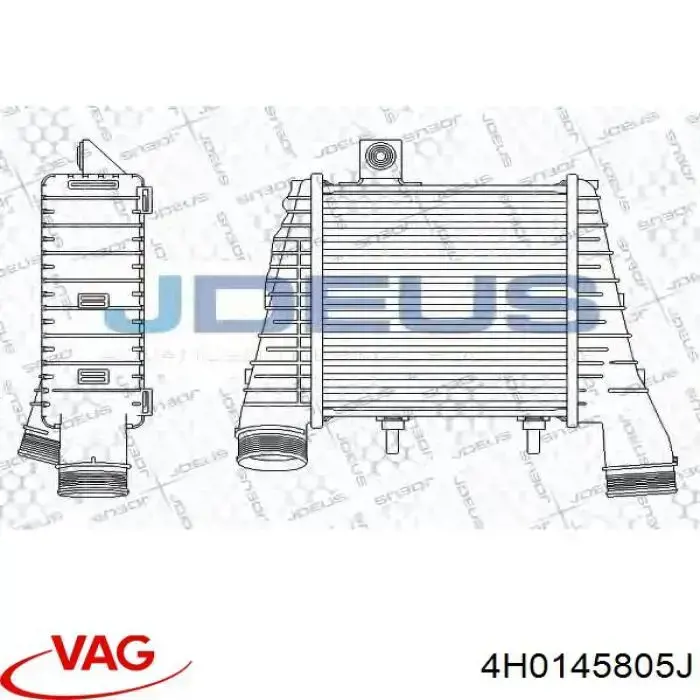 4H0145805J VAG радіатор интеркуллера