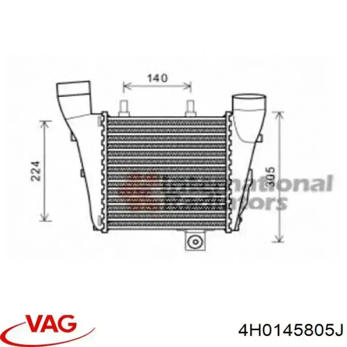 Купити 4H0145805M VAG Радіатор интеркуллера