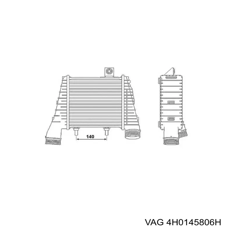 Система охолодження наддувочного повітря VAG 4H0145806H ціна, від 416.97 USD