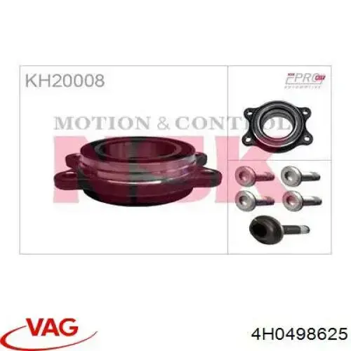 Купити 4H0498625 VAG Підшипник ступиці передньої
