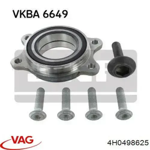 Комплект підшипник маточини передньої VAG 4H0498625 ціна, від 38.09 USD