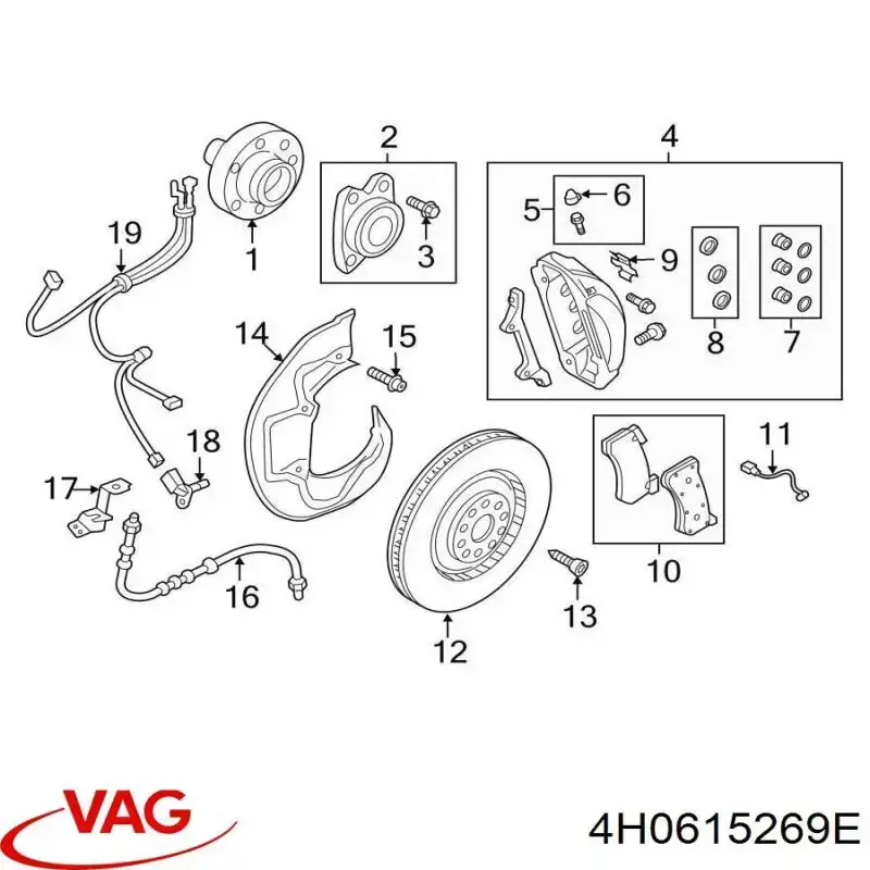  VAG 4H0615269E ціна, від 75.08 USD