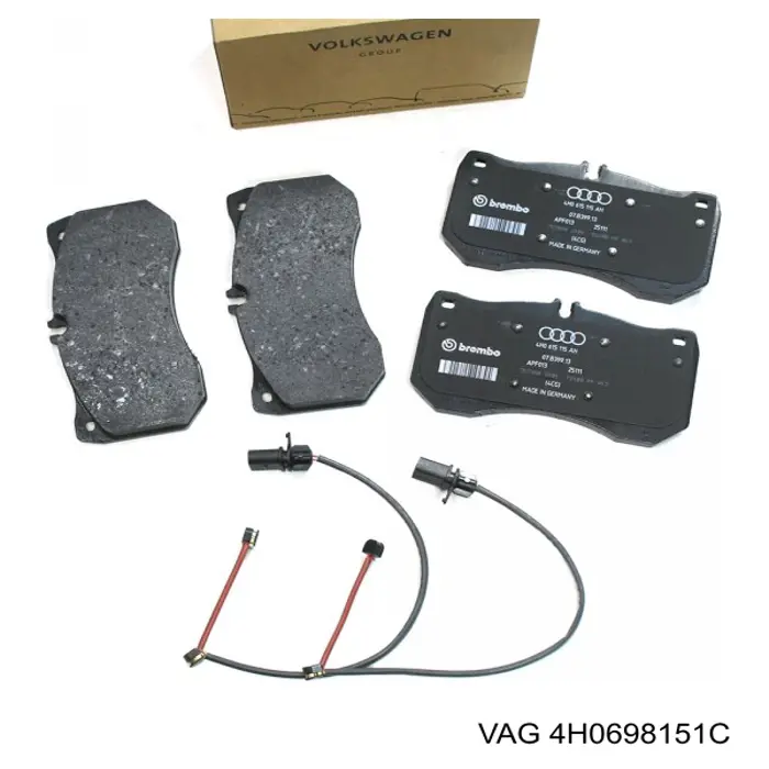 Гальмівні колодки VAG 4H0698151C ціна, від 103.84 USD