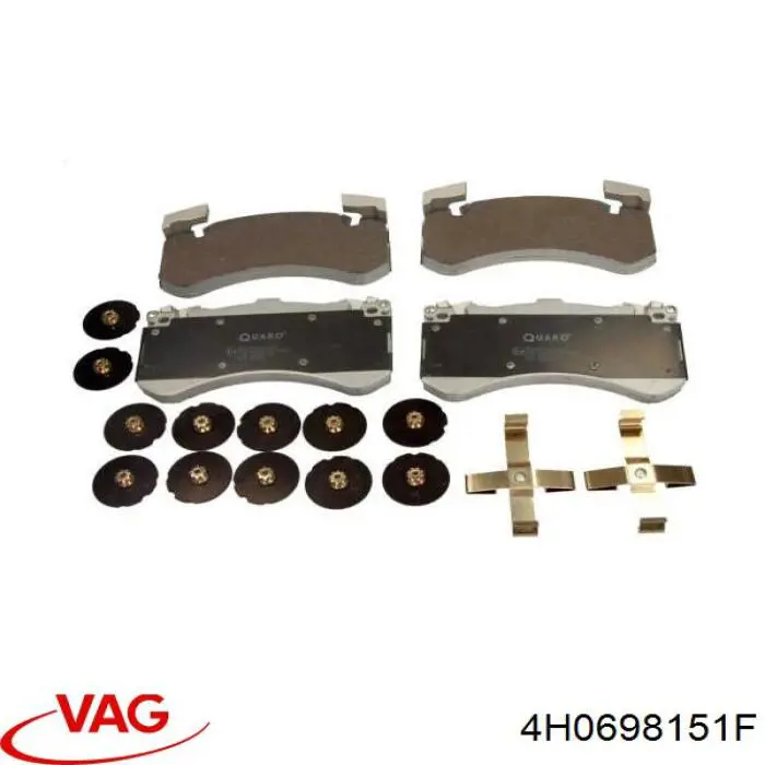 Передні тормозні колодки 4H0698151F VAG