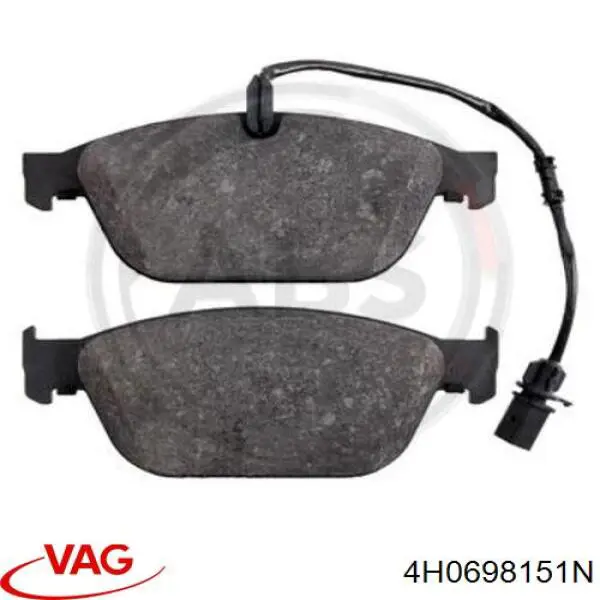 Гальмівні колодки VAG 4H0698151N ціна, від 274.58 USD