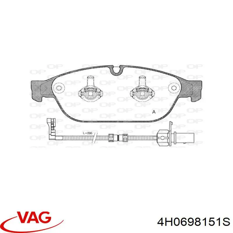 Гальмівні колодки VAG 4H0698151S ціна, від 97.07 USD
