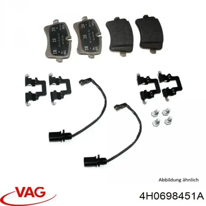 Задні гальмівні колодки VAG 4H0698451A ціна, від 49.18 USD