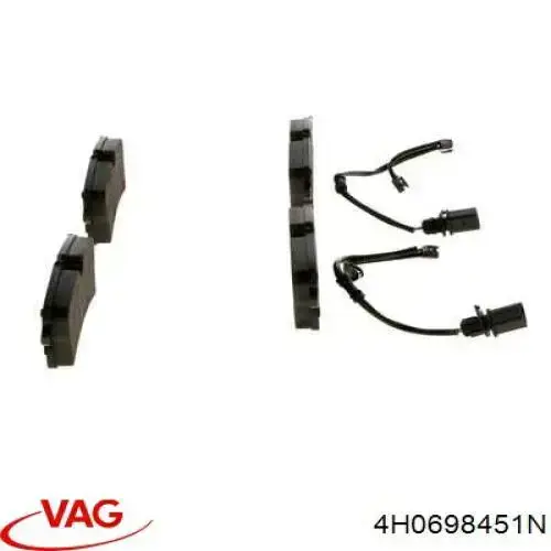 Задні гальмівні колодки VAG 4H0698451N ціна, від 64.45 USD