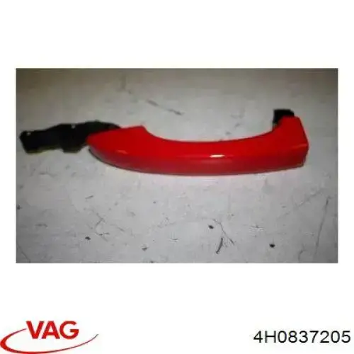 Ручка дверей лівих, зовнішня, перед/зад VAG 4H0837205