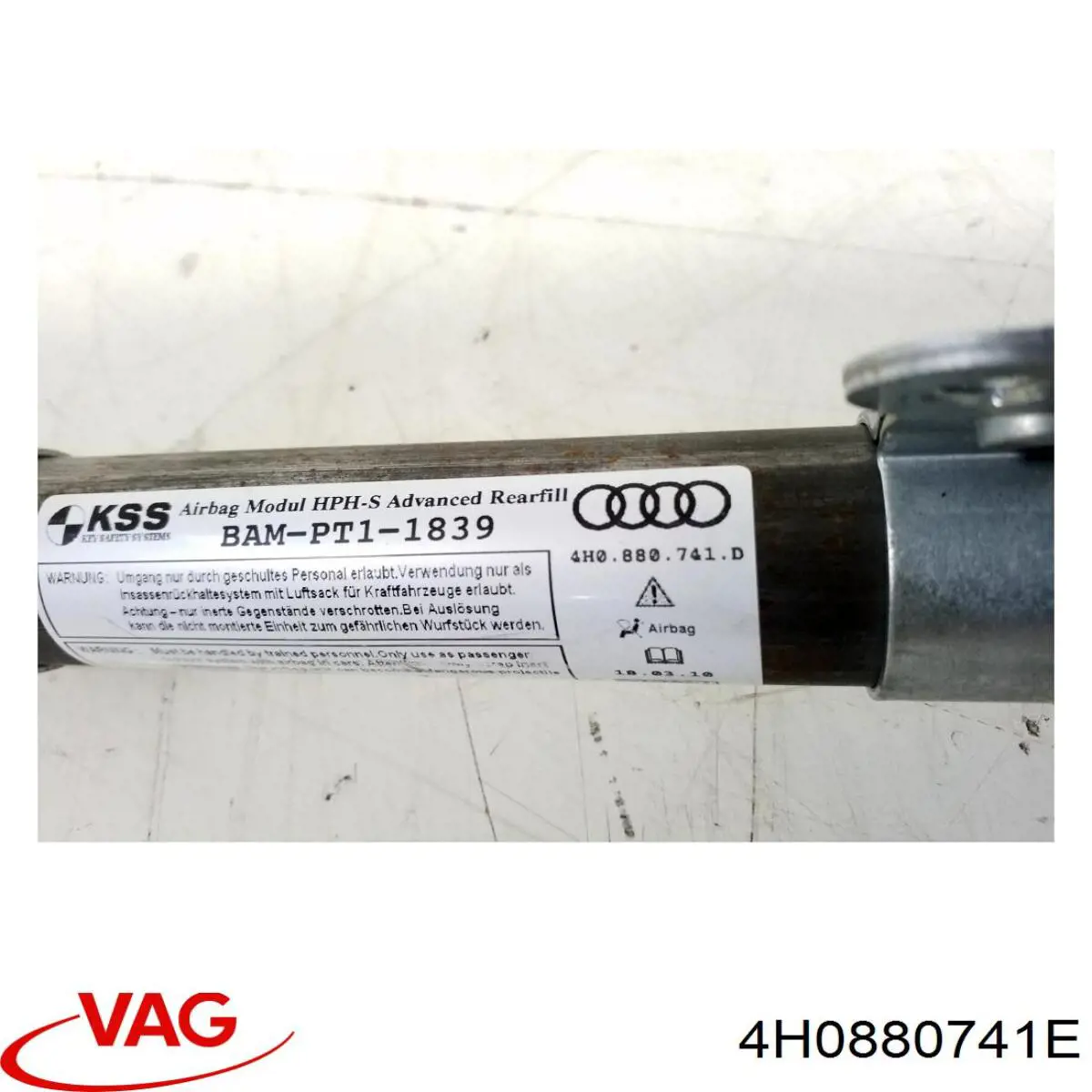 Подушка безпеки, збоку ліва айрбег VAG 4H0880741E ціна, від 82.35 USD