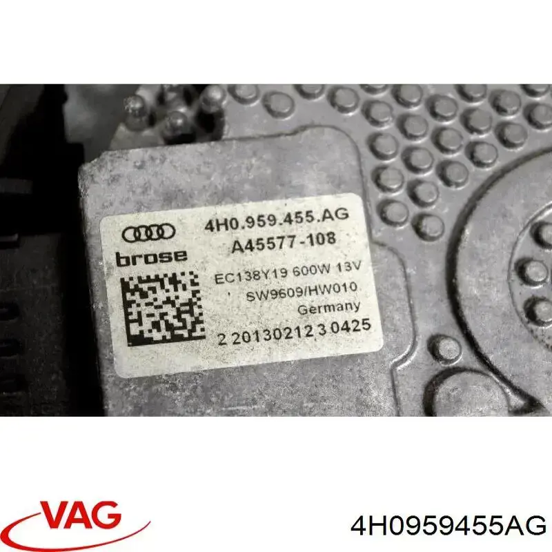 4H0959455AG VAG Вентилятор радіатора охолодження, правий