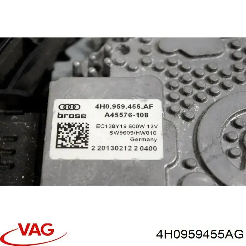 4H0959455AG VAG вентилятор/крильчатка радіатора охолодження, правий