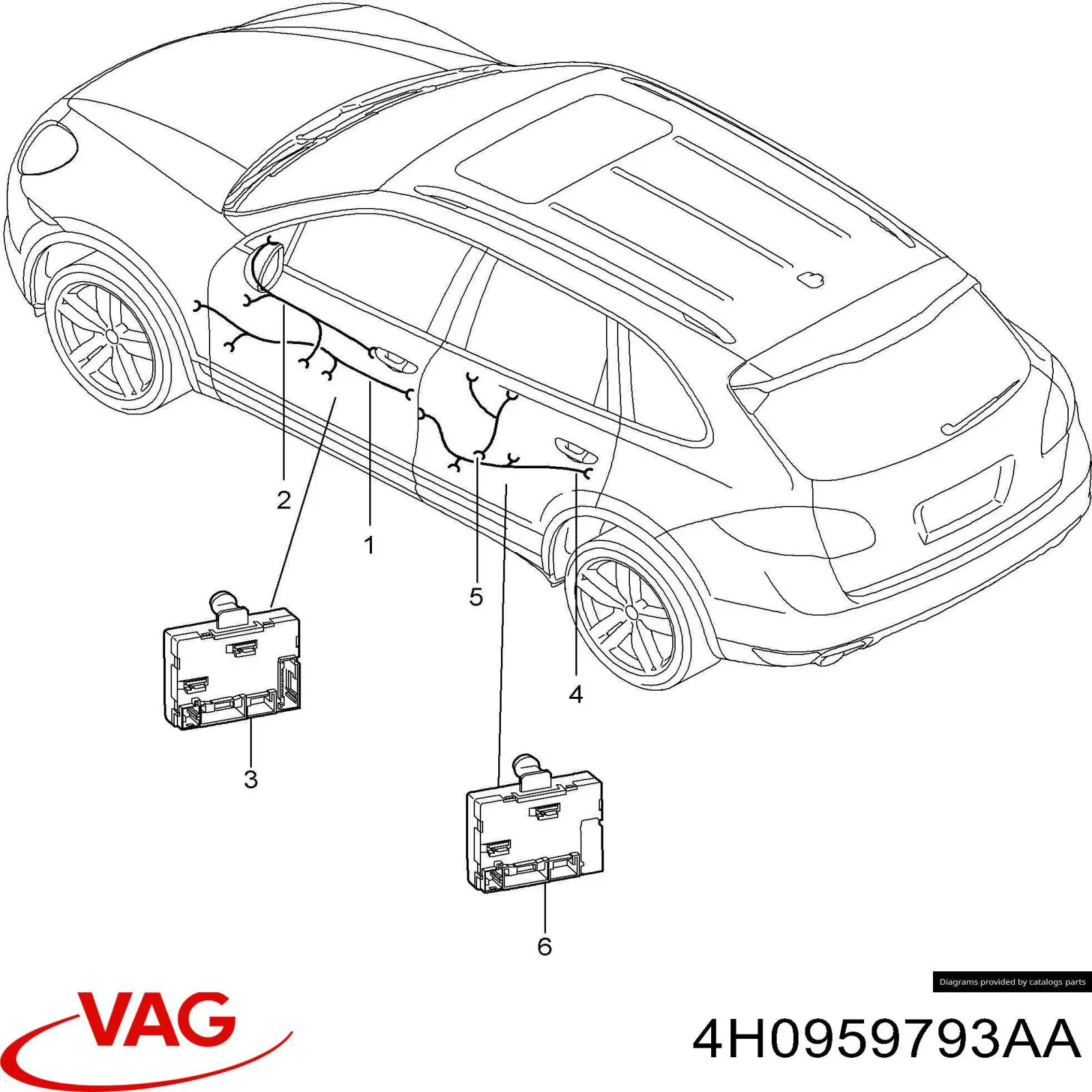 Блок комфорту передніх дверей 4H0959793P VAG