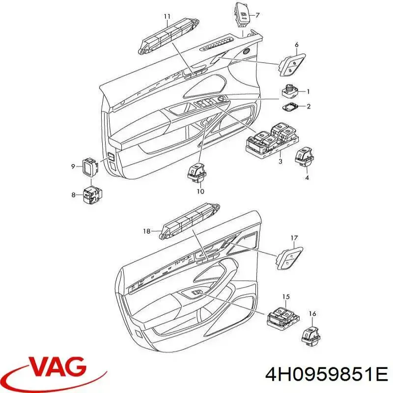  VAG 4H0959851E5PR ціна, від 22.57 USD