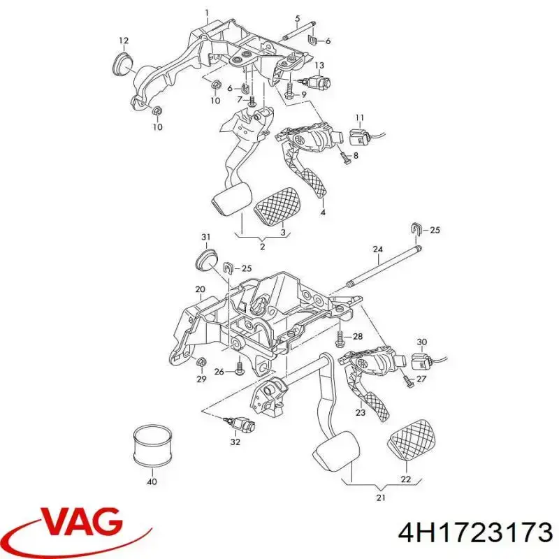  VAG 4H1723173 ціна, від 6.33 USD