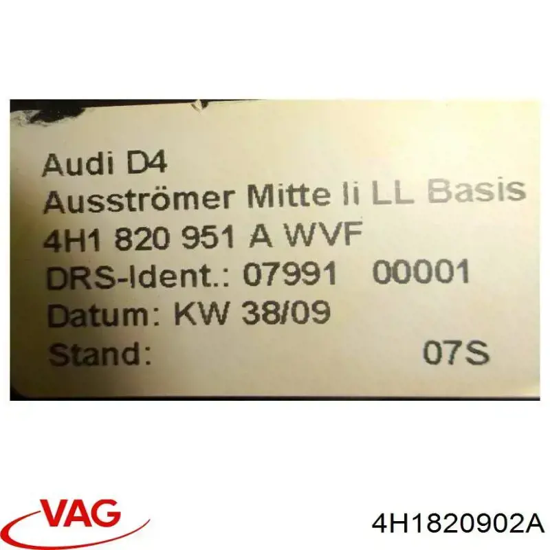 4H1820902A VAG 