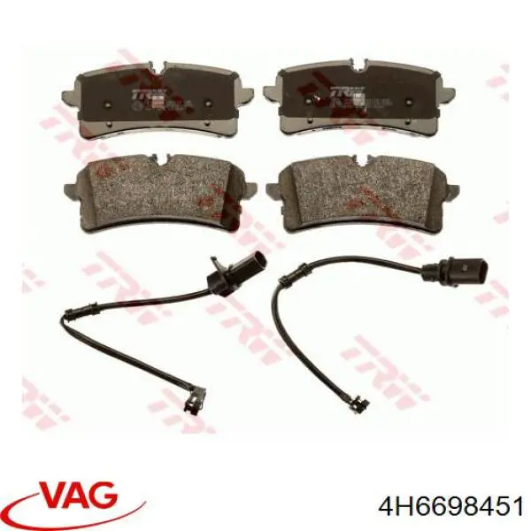 Задні дискові колодки VAG 4H6698451