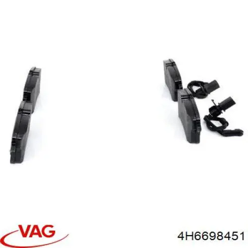 4H6698451 VAG Колодки гальмівні задні, дискові