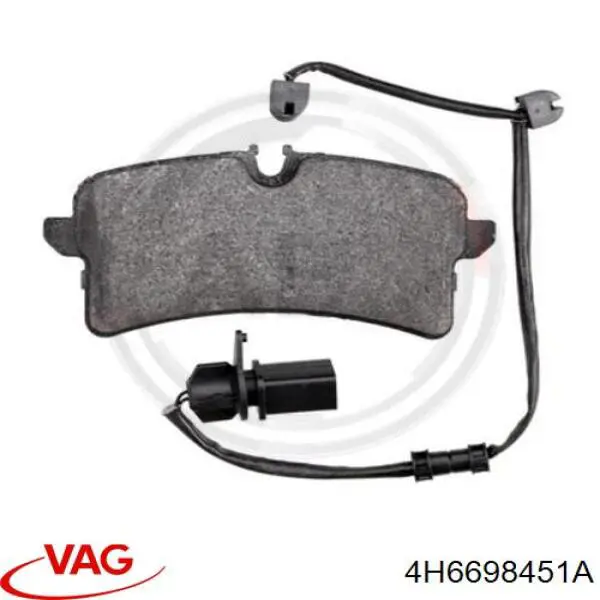 Задні гальмівні колодки VAG 4H6698451A ціна, від 57.11 USD