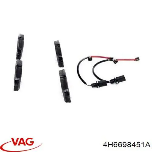 Купити 4H6698451A VAG Задні колодки