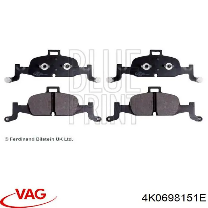 Гальмівні колодки VAG 4K0698151E ціна, від 89.38 USD