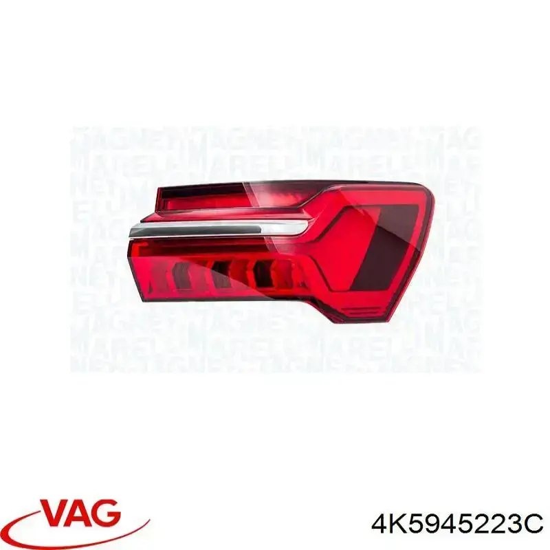 Задня ліва зовнішня фара VAG 4K5945223C ціна, від 540.59 USD