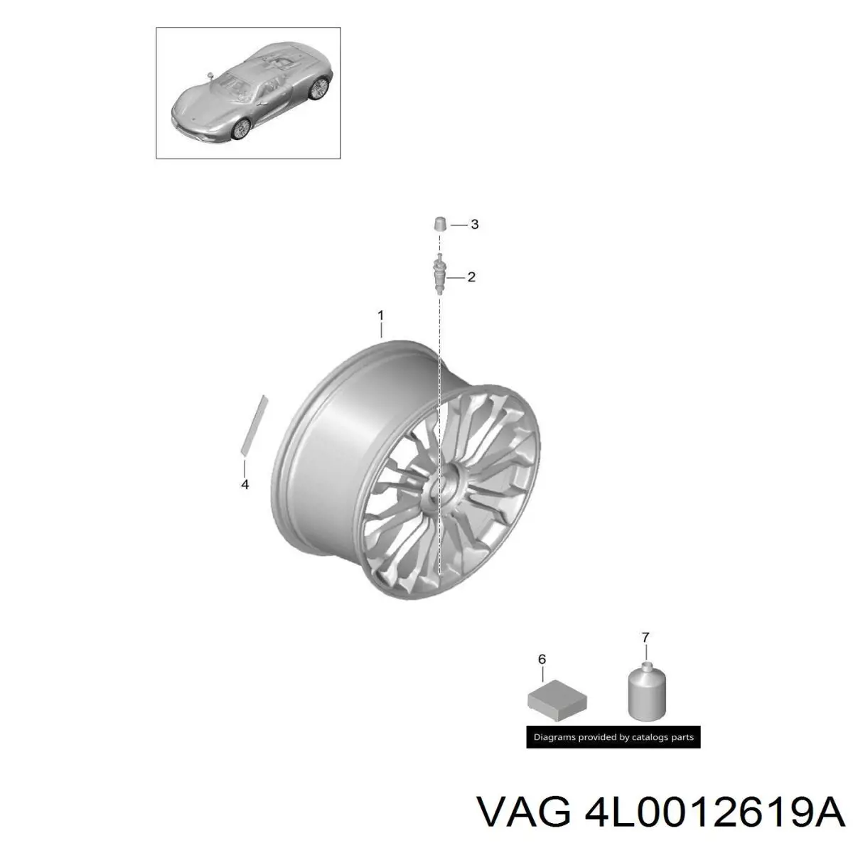 Купити 7L6012619 VAG Герметик для шин