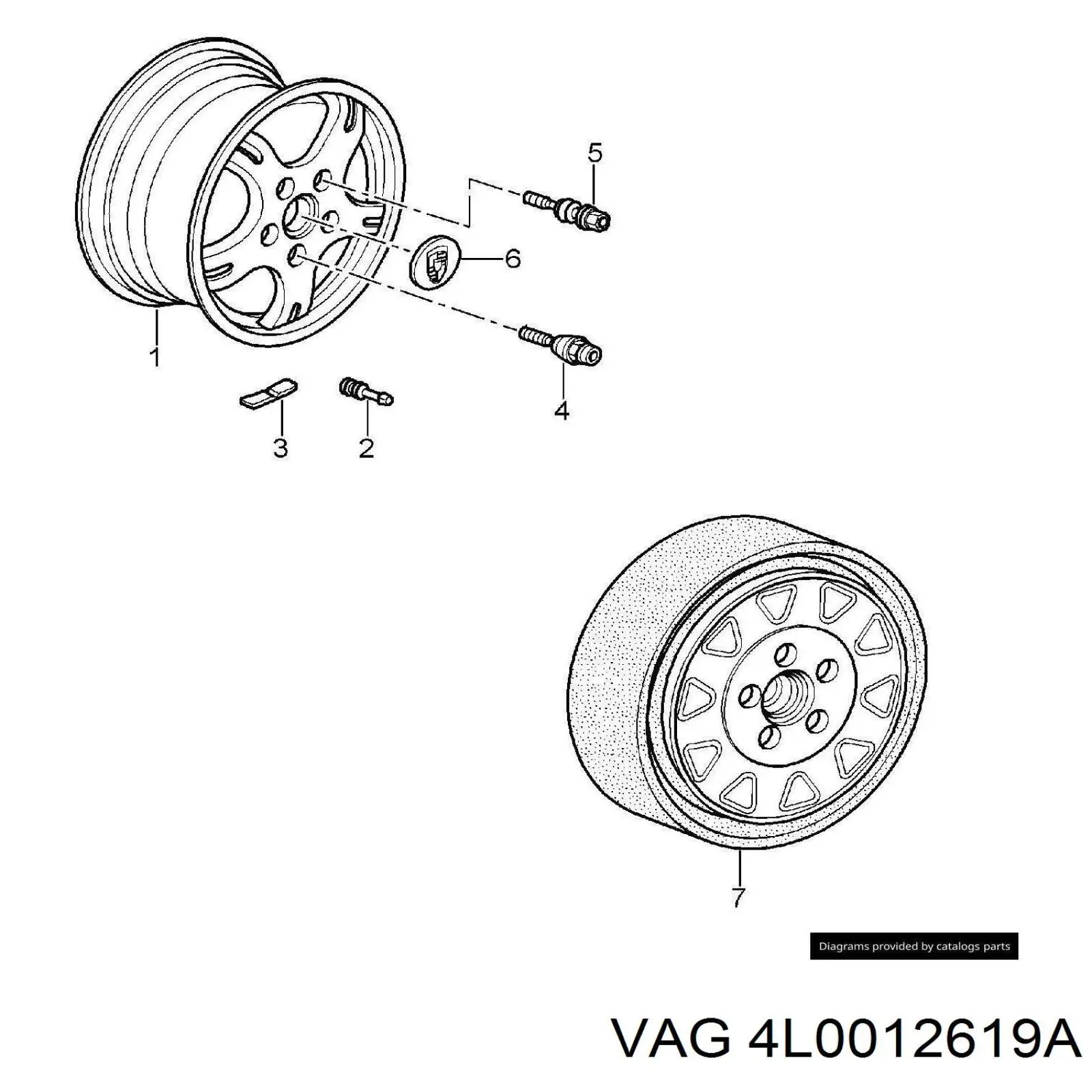 7L6012619 VAG Герметик для шин