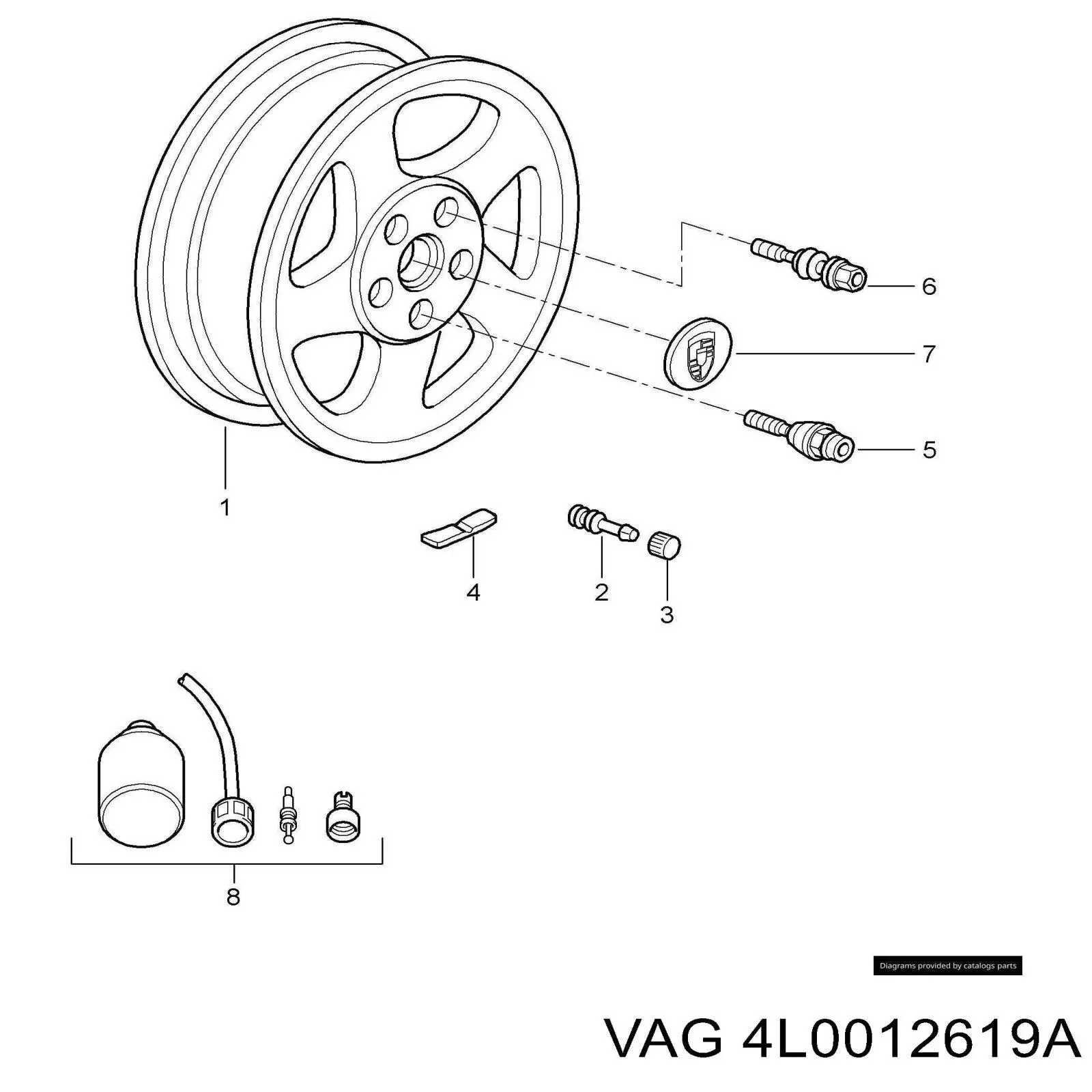 Герметик для шин VAG 7L6012619 ціна, від 18.06 USD