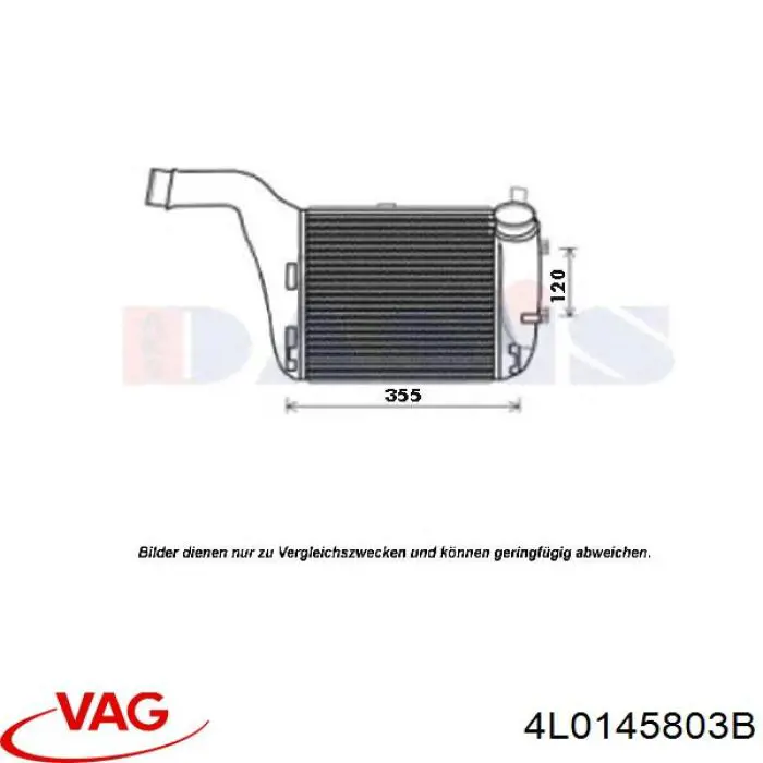 Купити 4L0145803B VAG Радіатор интеркуллера