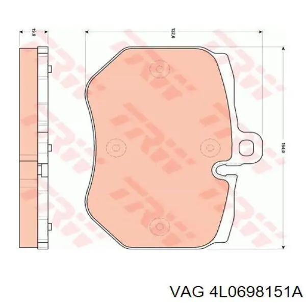 Тормозні колодки VAG 4L0698151A