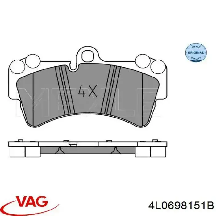 Передні тормозні колодки 4L0698151B VAG