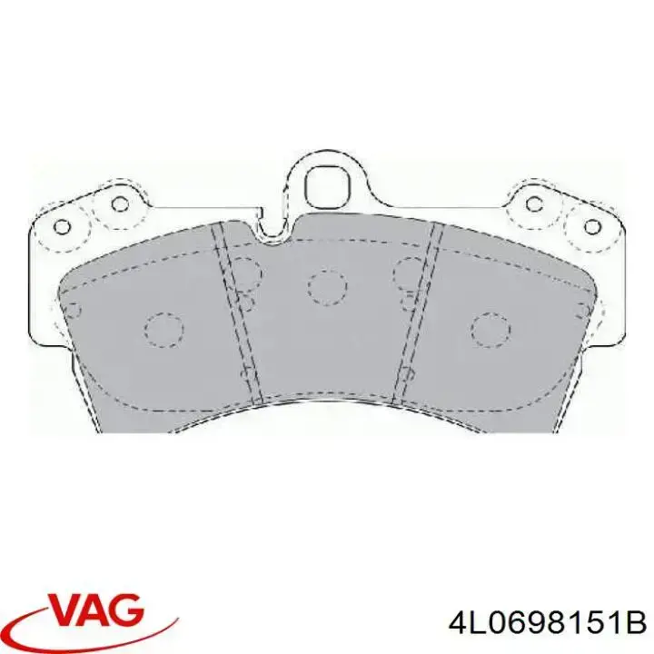 Гальмівні колодки VAG 4L0698151B ціна, від 53.20 USD