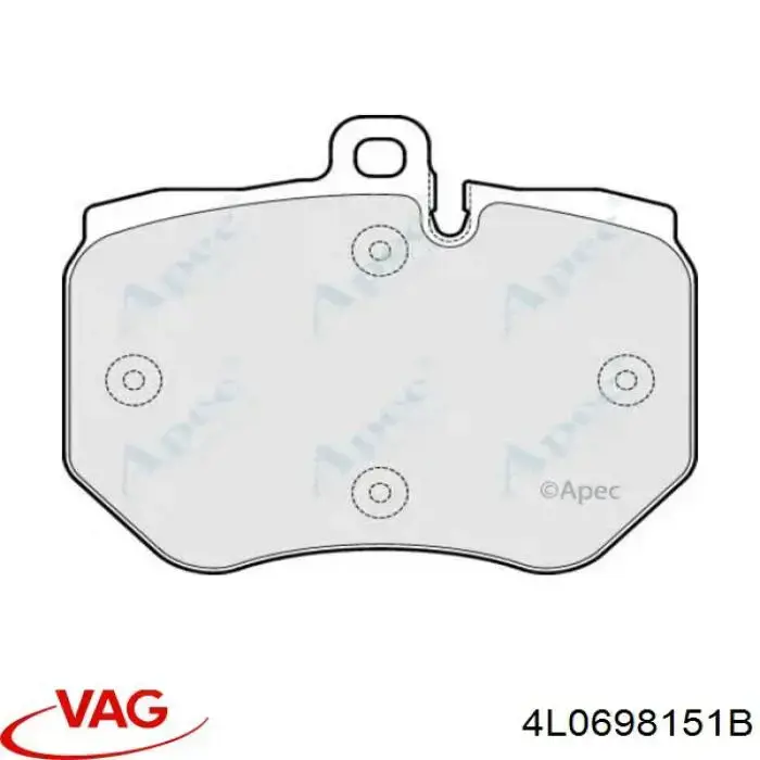 Гальмівні колодки VAG 4L0698151B ціна, від 53.20 USD