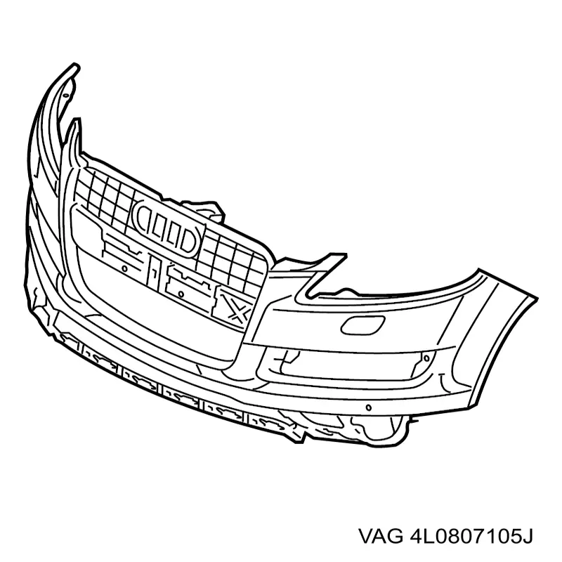4L0807105J VAG Бампер передній в зборі