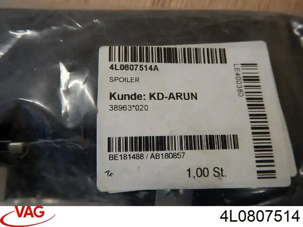 Купити 4L0807514 VAG Спойлер переднього бампера, правий