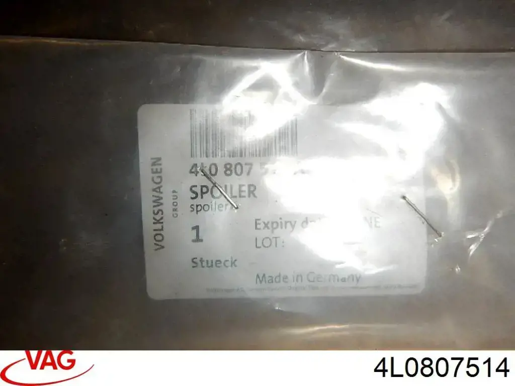 Спойлер переднього бампера, правий VAG 4L0807514 ціна, від 15.20 USD