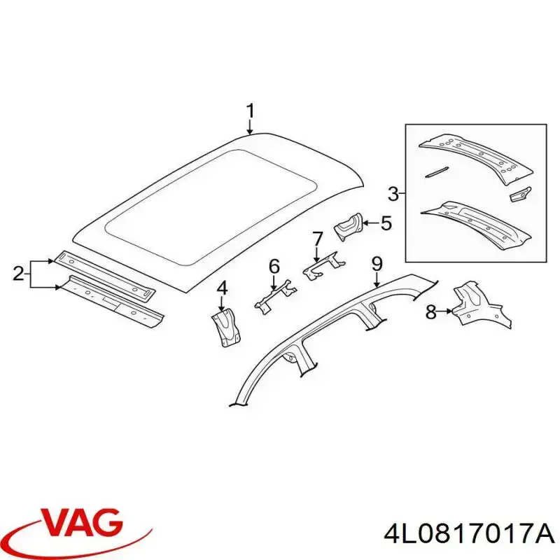 4L0817017A VAG Дах кабіни (кузова)