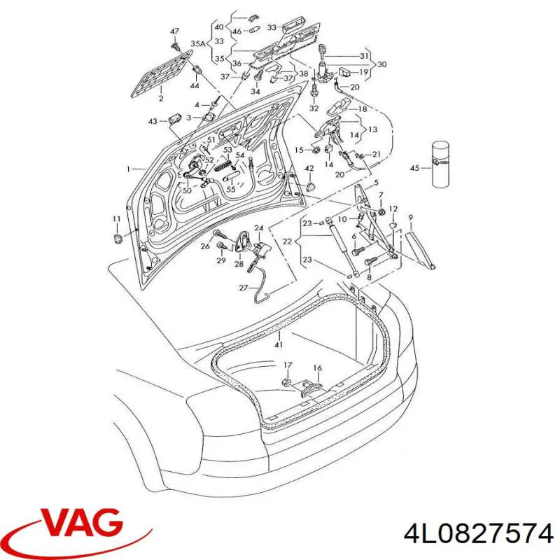 Ручка 5-й (3-й) двері зовнішня 4L0827574 VAG