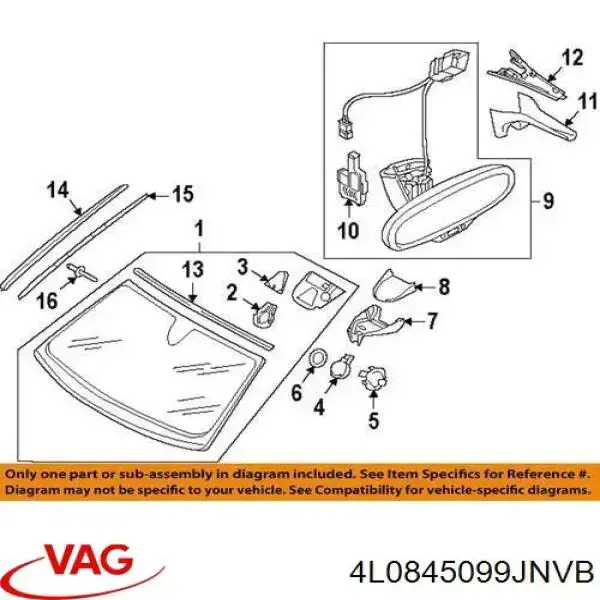 Купити 4L0845099J VAG Вікно вітрове