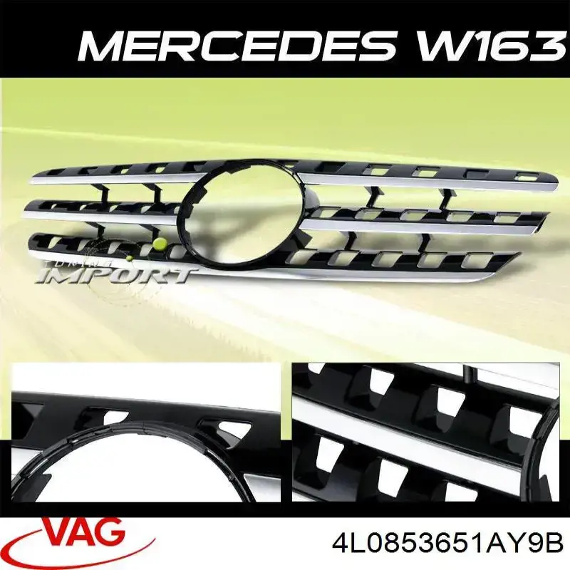 Купити 4L0853651AY9B VAG Захисна решітка радіатора
