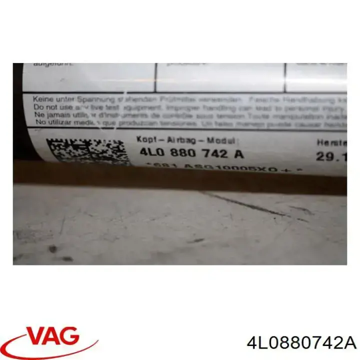 Купити 4L0880742A VAG Подушка безпеки, бічна, права, AIRBAG