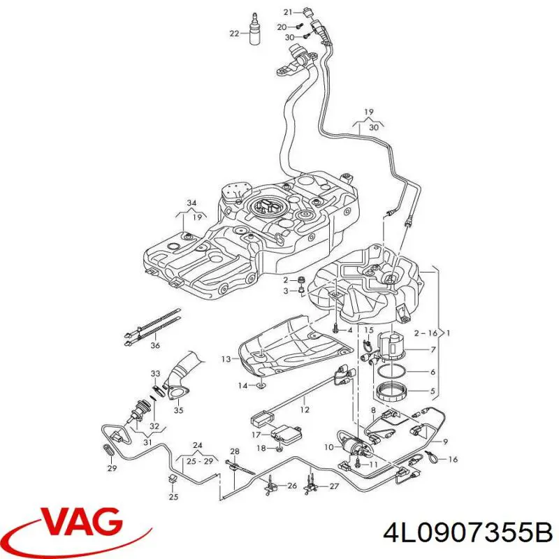 4L0907355B VAG Блок управління AD BLUE