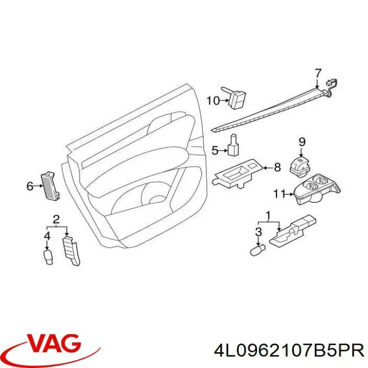 4L0962107B5PR VAG Вимикачі