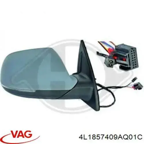 4L1857409AQ01C VAG Дзеркало заднього виду, ліве