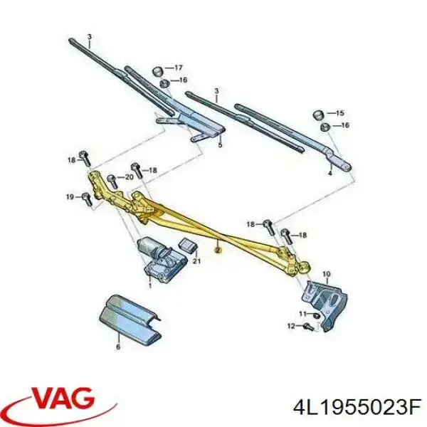 Трапеція двірників 4L1955023F VAG