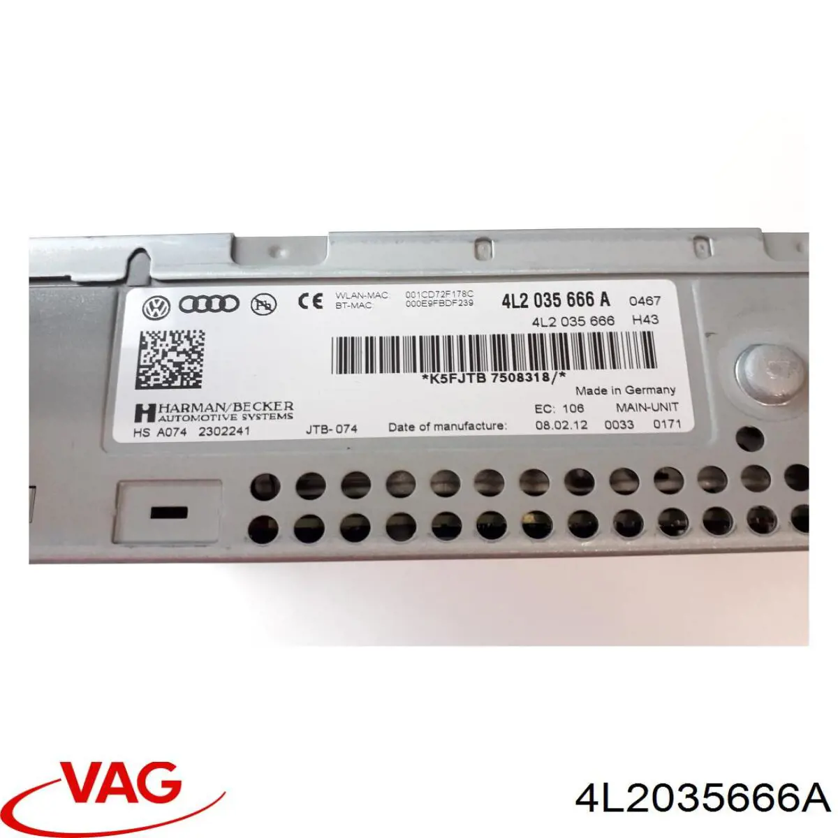  VAG 4L2035666A ціна, від 545.60 USD
