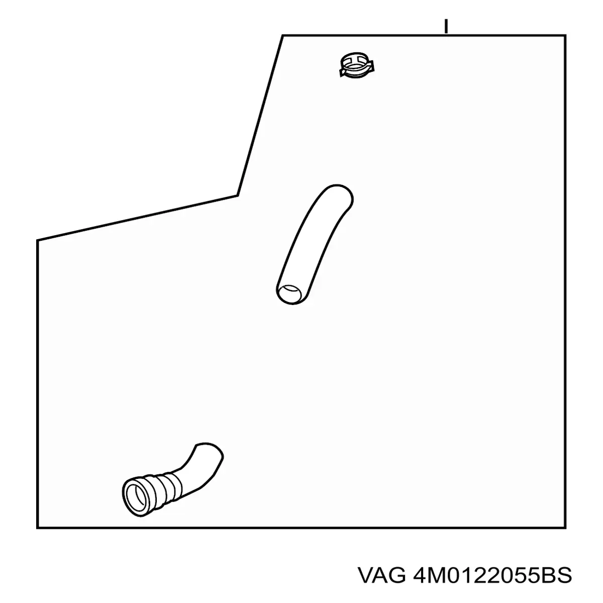 Шланг/патрубок радіатора охолодження, нижній VAG 4M0122055BS ціна, від 155.90 USD