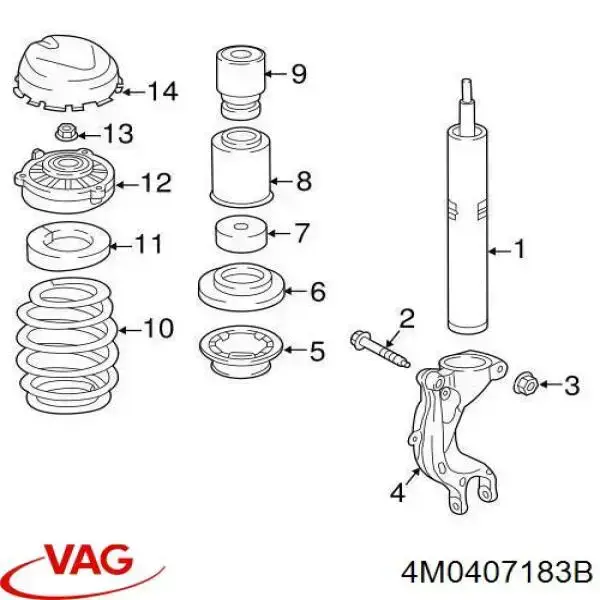 Сайлентблок нижнього важеля передньої підвіски VAG 4M0407183B ціна, від 97.01 USD